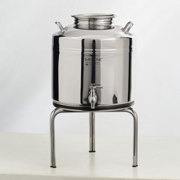 15P+SS-DP מיכל נירוסטה פרימיום 15 ליטר לאחסון שמן זית