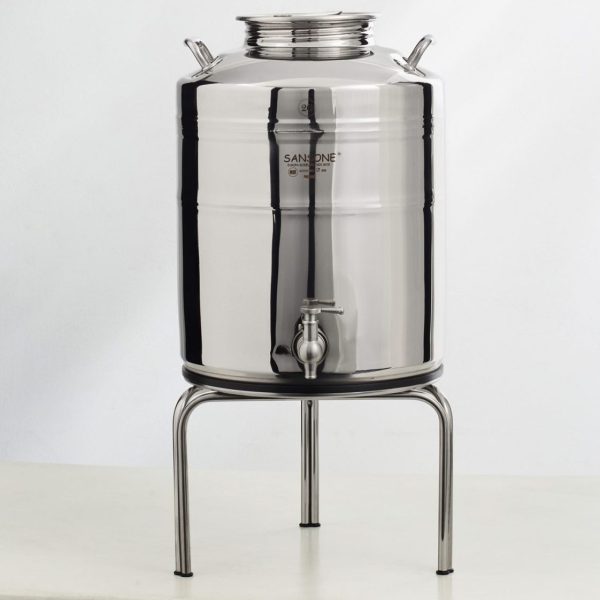 20P+SS-DP מיכל נירוסטה פרימיום 20 ליטר לאחסון שמן זית