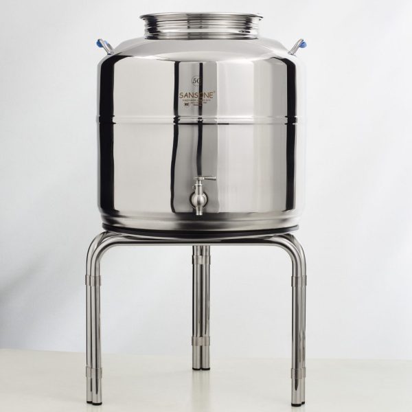 50P+SS-DP מיכל נירוסטה פרימיום 50 ליטר לאחסון שמן זית