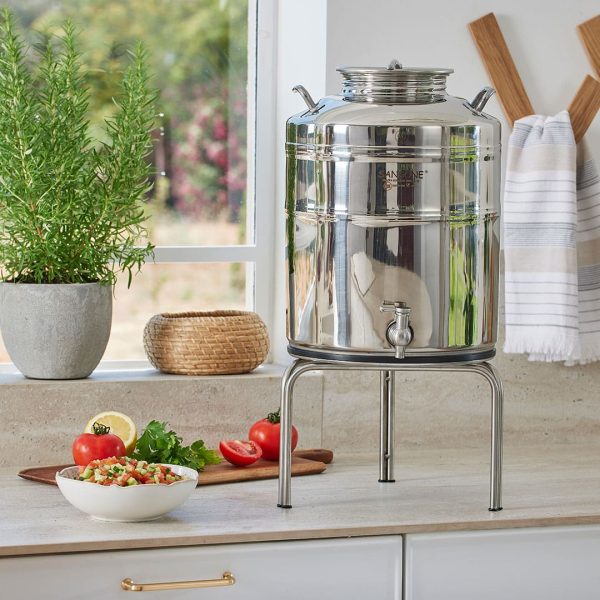 AMOX-172 מיכל נירוסטה פרימיום 20 ליטר לאחסון שמן זית