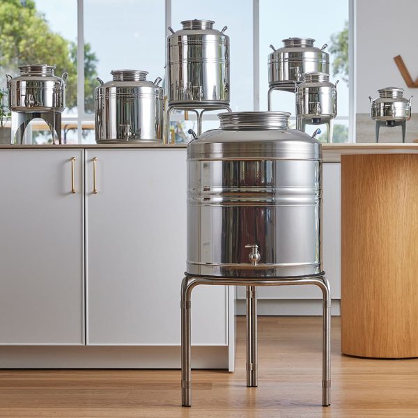 AMOX-51 מיכל נירוסטה פרימיום 75 ליטר לאחסון שמן זית