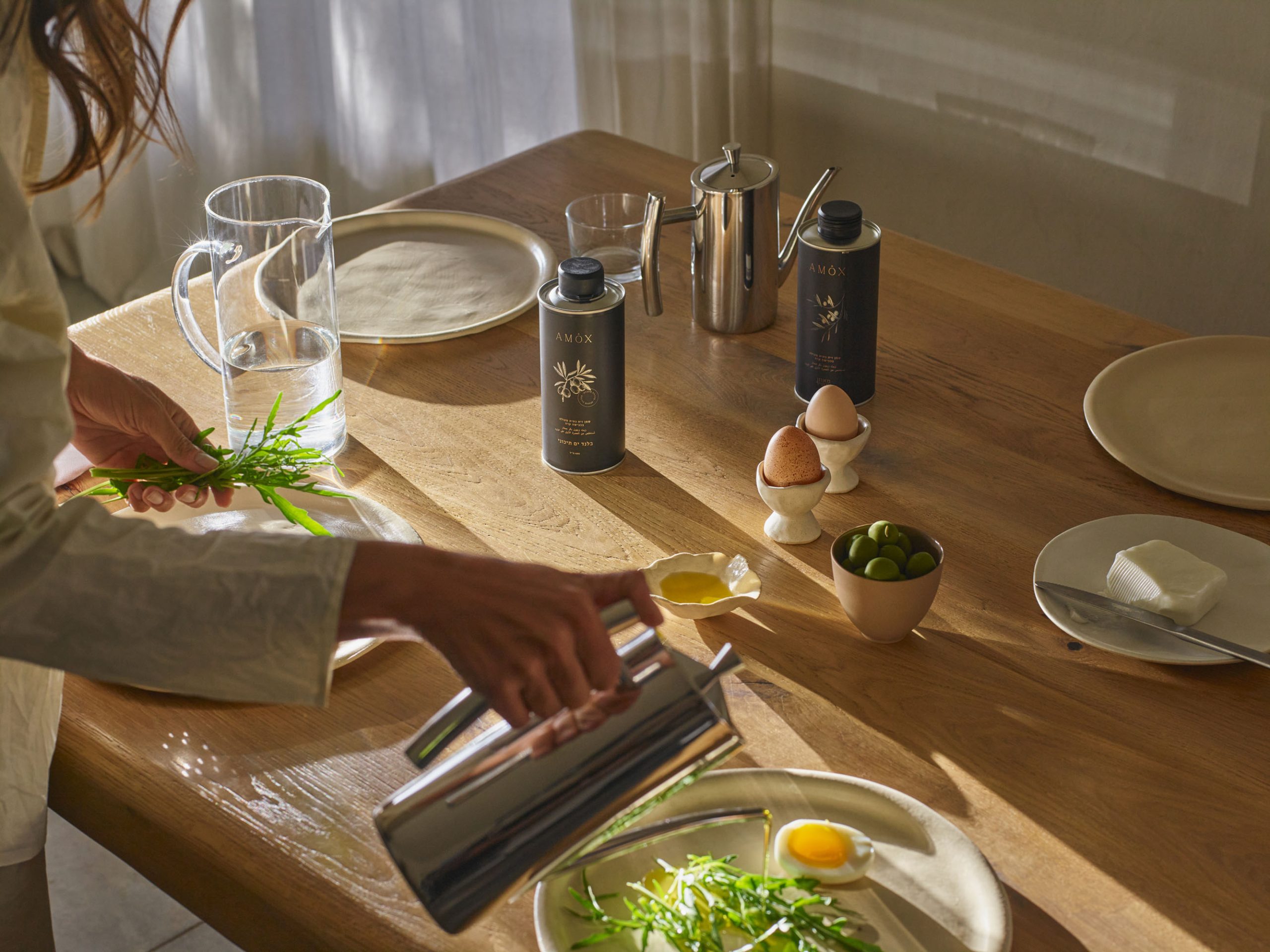 קנקן נירוסטה לשמן זית - 750 מ"ל