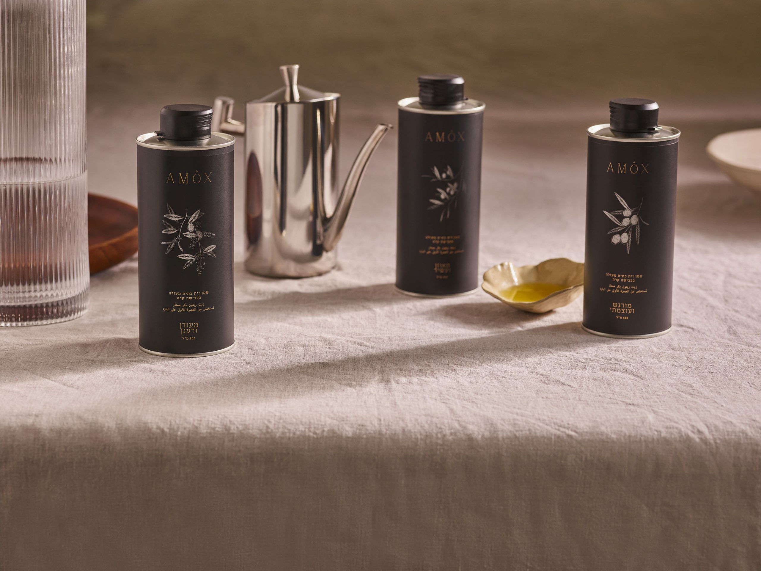 שמן זית אמוקס מאוזן ועשיר - פח 400 מ"ל